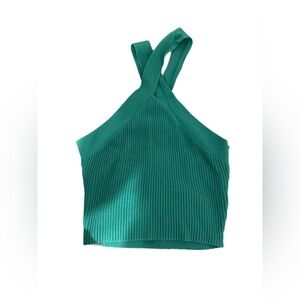 Lefties Emerald Green Halter Knit Top